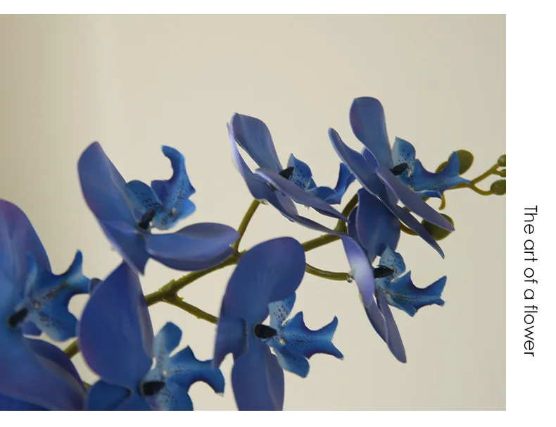 6 Stück künstliche Blumen, 3D-gedruckte Schmetterlingsorchidee, Hochzeitsdekoration, rosa Kunstblume, 103 cm, Simulation von Phalaenopsis-Zweigen – Detail 6
