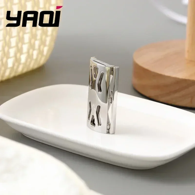 2026 Polished Safety Razor Head For Men With 0.90mm Blade Gap YAQI Razor Head Hollowed Sentinel ssp ( 316 Stainless Steel ）