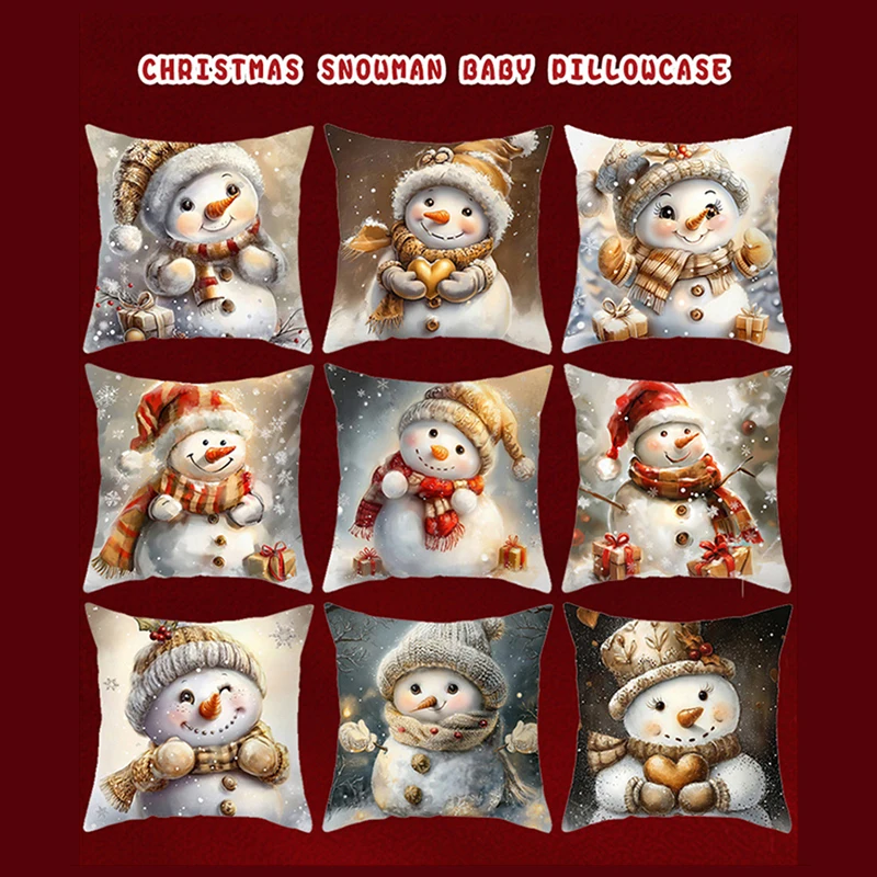 45cm Christmas Cushion Cover Pillowcase Excluding pillow Christmas Decorations For Home Ornament Xmas New Year Christmas Decor