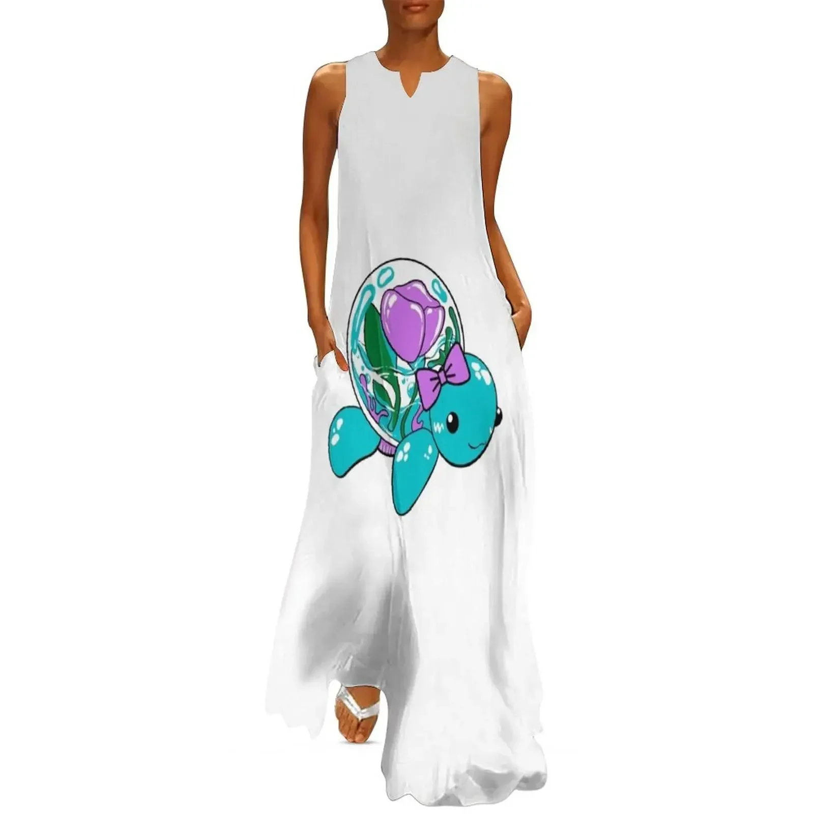 

Ocean Purple Turtoise Long Dress Female clothing elegant women's sets Woman dresses ladies dresses for special occasions Dress
