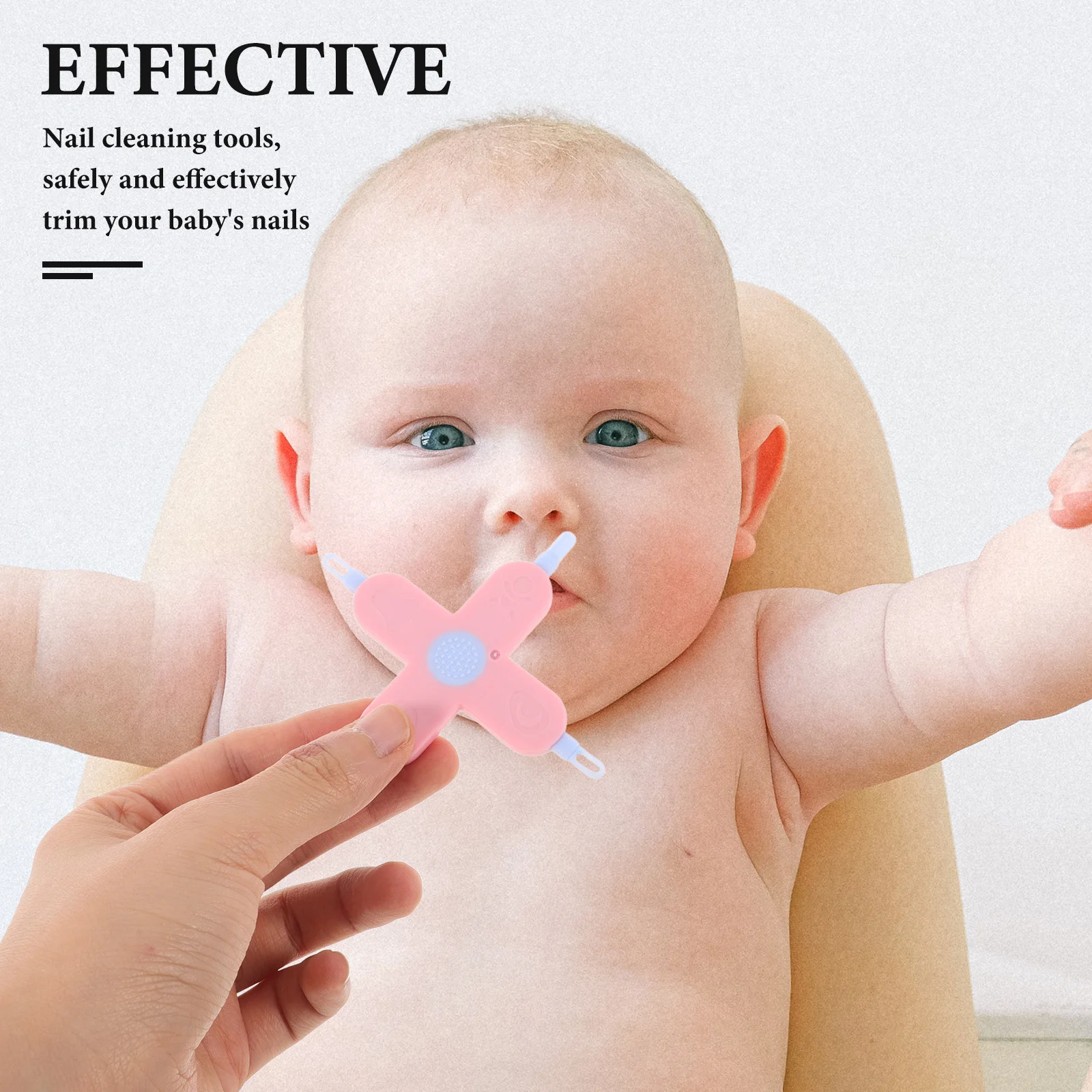 

4in1 Baby Care Tools Crossshaped Nose Ear Cleaner Baby Nail Tool Newborn Nasal Cleaner Kids Ear Wax Removal Infant