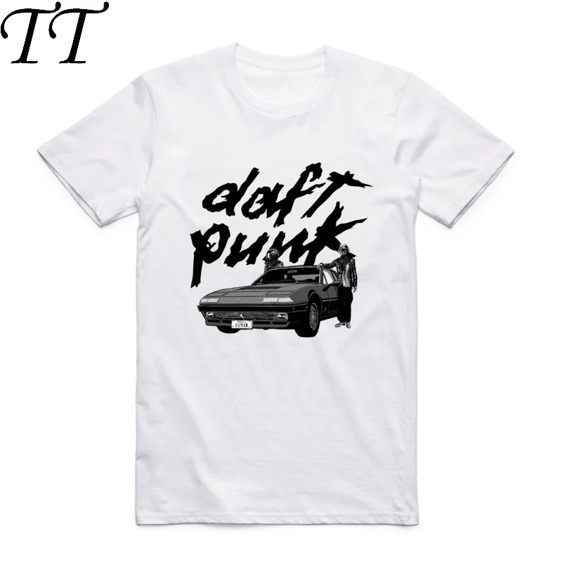 

Asian Size Men Women Printing Duo DJ Techno Music Daft Punk T-shirt Summer Casual O-Neck Short Sleeves Polyester T-shirt HCP4087