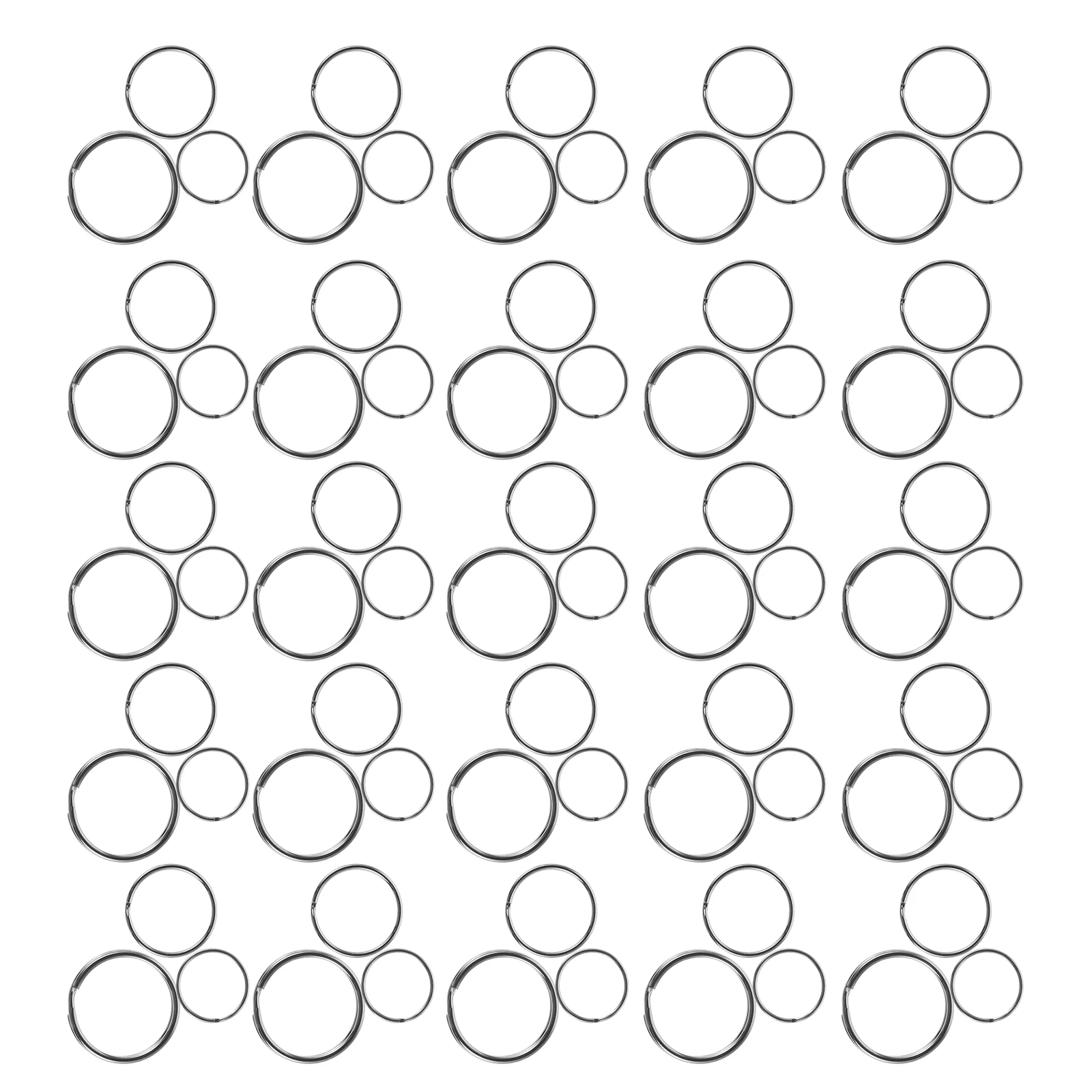 

150pcs Stainless Steel Key Ring Heavy Duty Keychain for Men Rings Attachments Craft Connectors Secure Closure Durable Material
