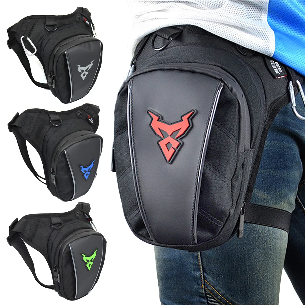 MOTOCENTRIC Waterproof Nylon Motorcycle Drop Leg Bag Motobiker Riding Belt Pouch Pack Waist Bag Belt Pack Travel Shoulder Bag