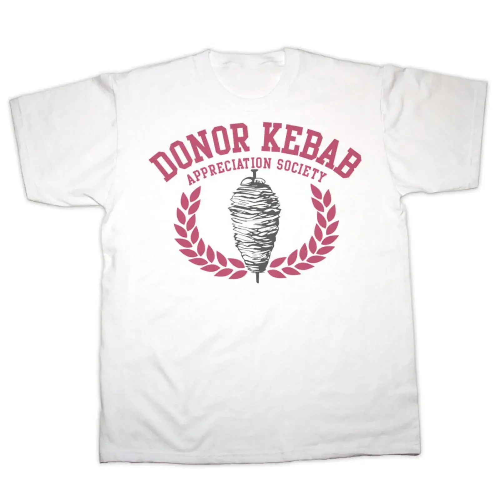 Donar Kebab Appreciation Society Crew Neck T Shirt vintage Washed Soft Stretched homme Stylish Unisex graphic Casual Breathable
