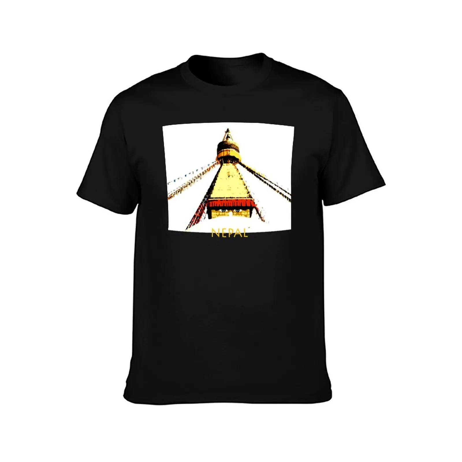 Nepal T-Shirt, Summer Casual Cotton Tee, Oversized Streetwear Tops, Vintage Graphic Print, Loose Fit Short Sleeve, 100% Cotton