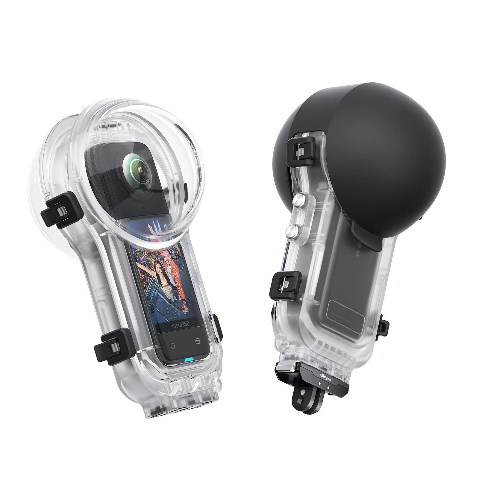 AMagisn Waterproof Case for Insta360 X5 - 60m Depth Invisible Dive Housing for X5 Accessories