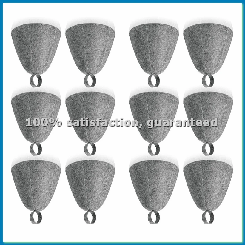 12Pcs Sauna Hat Felt Bath Hat Head Protection Absorbent Sauna Cap for Sauna Shower Bath Steam Room Accessories-AT35