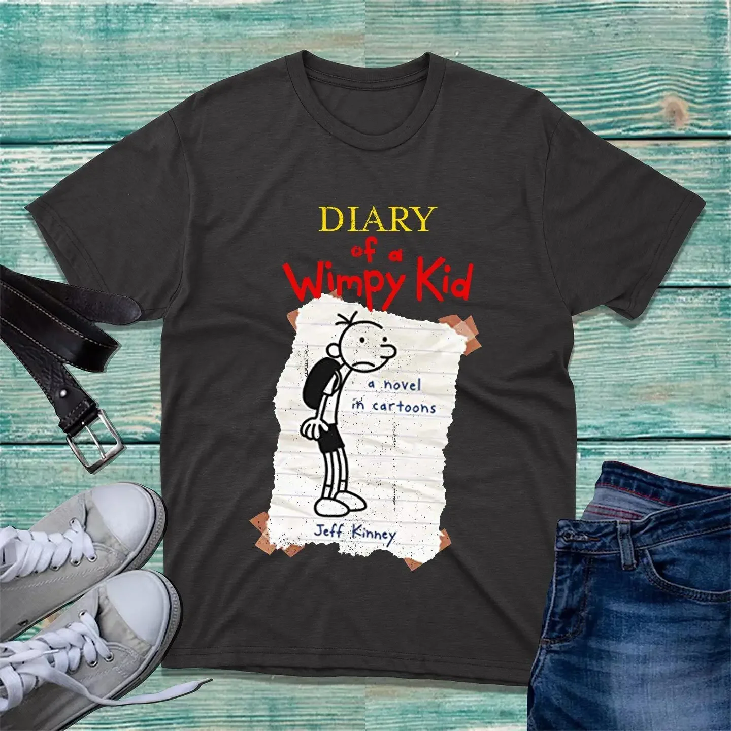 Diary Of A Wimpy Kid World Book Day T-Shirt Comic Story A Novel In Cartoons Top