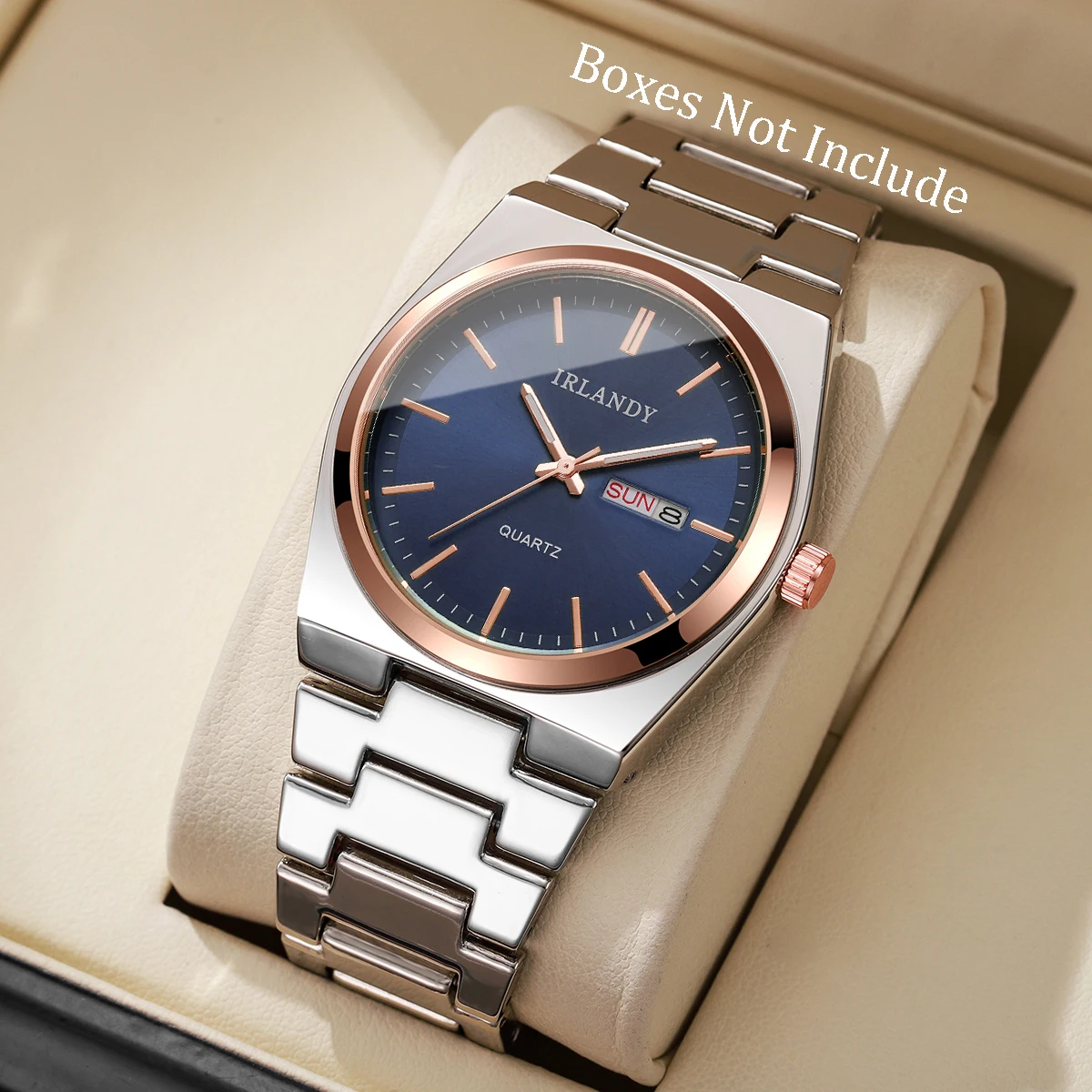 Luxe heren zakelijke horloges kalender quartz horloges voor herenklok Reloj Hombre (zonder doos)