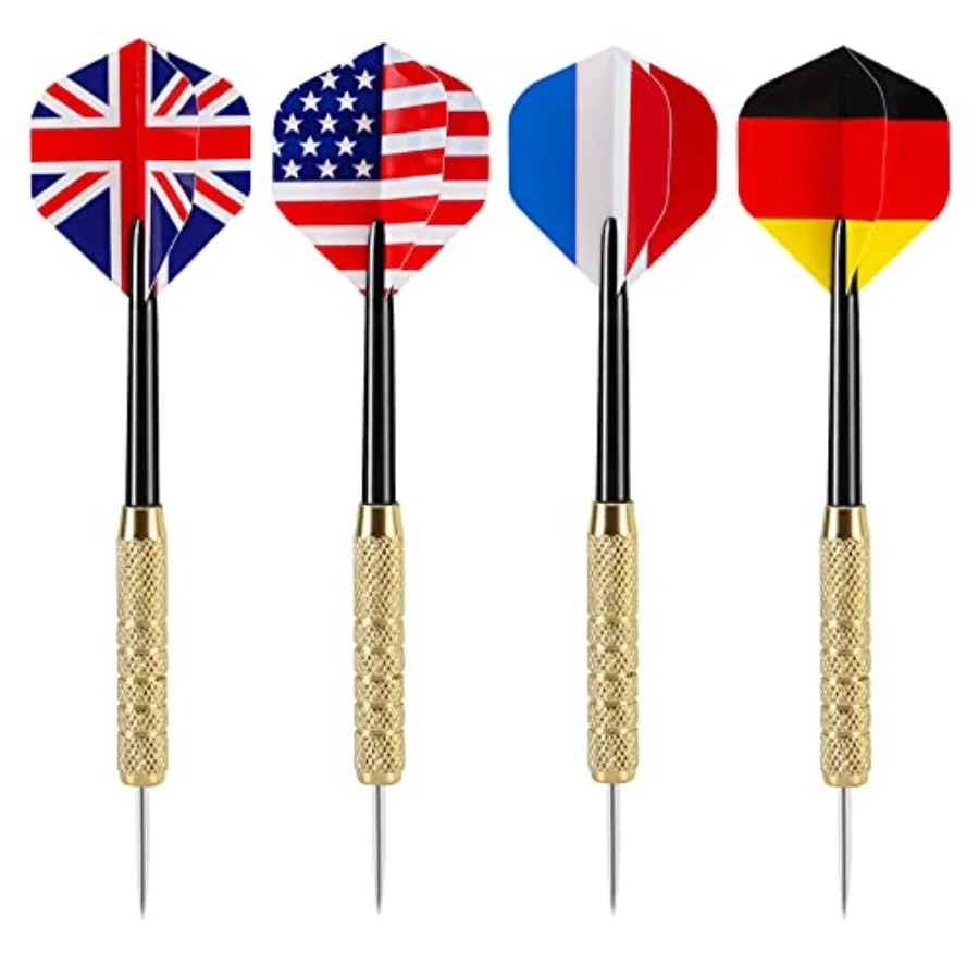 مجموعة سهام ذات أطراف فولاذية مكونة من 12 قطعة مكونة من 18 جرامًا من السهام المعدنية الاحترافية للعب التنافسي والترفيه المنزلي تتضمن 4 نايلون إضافي #2