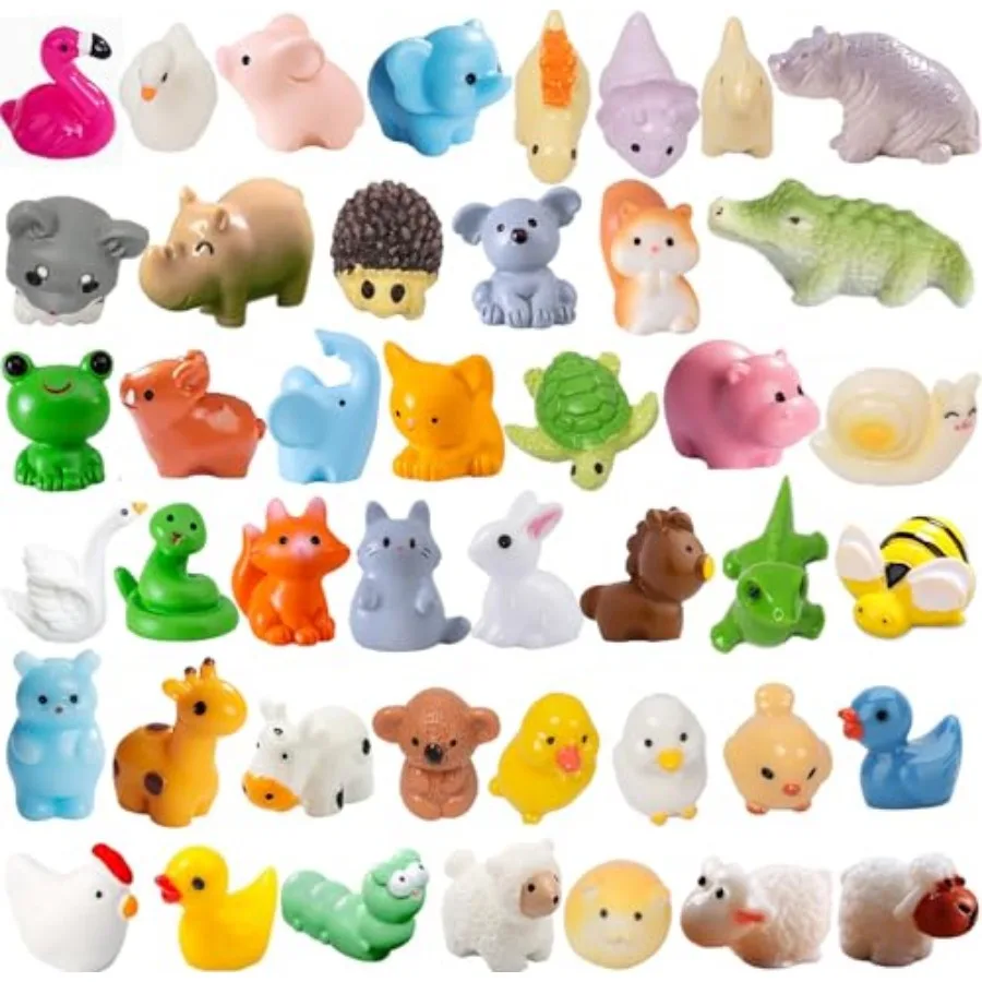 

45pcs Mini Resin Animal Styles Tiny Resin Animals