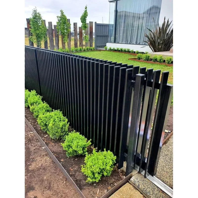 High Quality Modern Durable Privacy Outdoor Aluminum Vertical Blade Fence With 3d Modeling Garden Fence