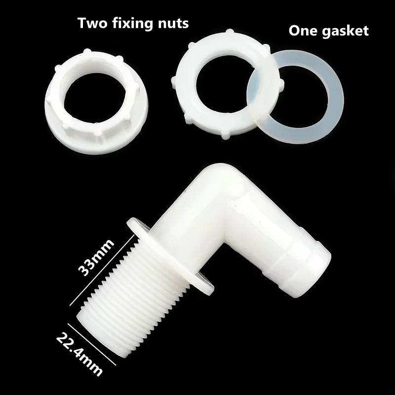 1/3~40PCS White PVC 90° Equal Elbow Pagoda Connectors Fish Tank Aquarium Drain Inlet Outlet Joints Garden Irrigation Accessories