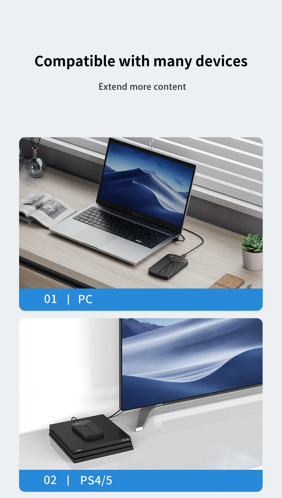 Yottamaster 2,5-Zoll-HDD-Gehäuse SATA auf USB 3.0-Adapter Festplattengehäuse 6 Gbit/s UASP-Festplattengehäuse für Windows Mac Linux – Detail 8
