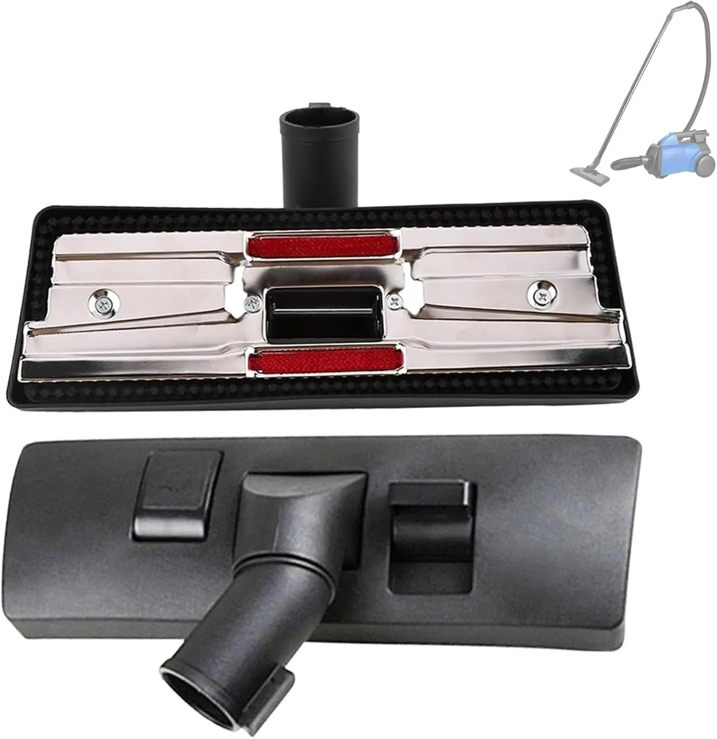 Universeller 32-mm-Staubsauger-Bodenbürstenkopf, doppelt verwendbar, Saugdüse für Teppich und Hartböden, einziehbare PP-Borsten, antistatisch