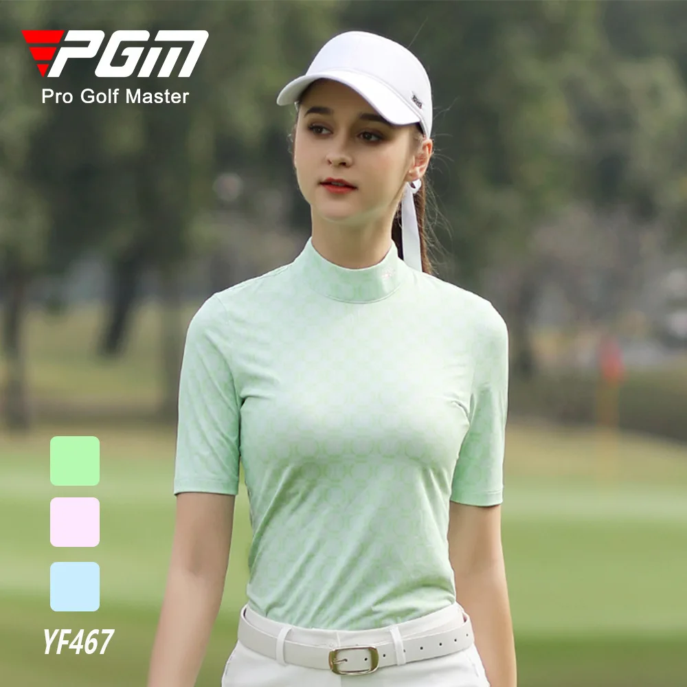 

PGM Golf Clothing Women's Summer Short Sleeve T-shirt New Fashion Sports Top Elastic Women's Wear