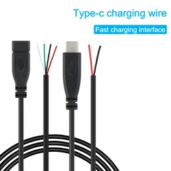 Type C USB 2.0 Male Female Plug Power Supply Charger Connector 2Pin 4Pin USB-C DIY Repair Cable Welding Type Wire 0.25M 1M