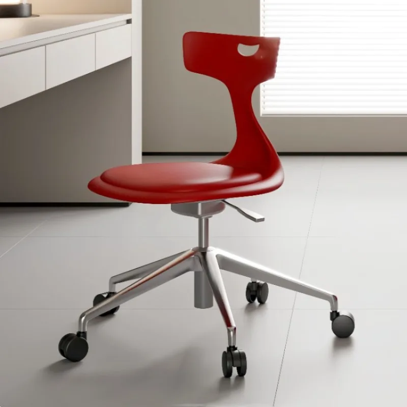 Mermaid chair, girls bedroom makeup stool, office computer desk without armrests, red swivel chair, dressing fishtail chair
