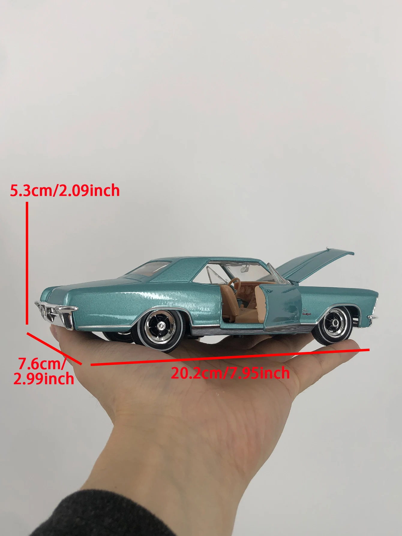 รถโมเดล Maisto อัตราส่วน 1:26 ทำจากโลหะผสมสังกะสี รุ่น Buick Riviera Gran Sport ปี 1965 ของสะสมแบบตั้งโชว์ ของขวัญสำหรับนักสะสม