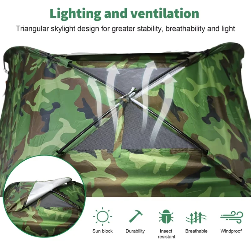 خيمة التخييم 1/2 شخص خيمة التخييم خفيفة طبقة واحدة المحمولة خيمة ترحال المضادة للأشعة فوق البنفسجية طلاء لصيد الأسماك على الشاطئ في الهواء الطلق