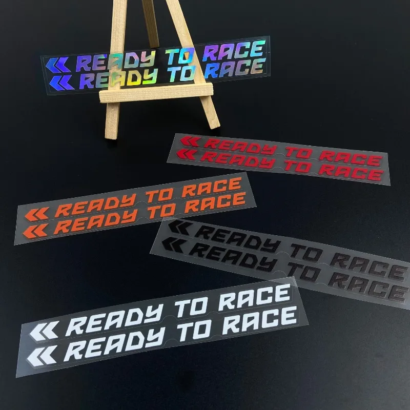 2PCS READY TO RACE Motorcycle Stickers Waterproof DIY Fairing Helmet Decoration Vinyl Decals for KTM DUKE 390 690 790 1290 RC8 image 4