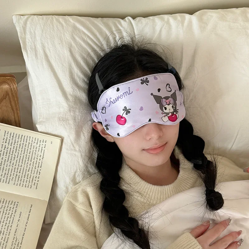 

Sanrio Hangyodon Cinnamoroll Anime Kawaii Lovely Eye Mask Cute Cartoon My Melody Hello Kitty Silk Sleep Cover Gifts for Kids