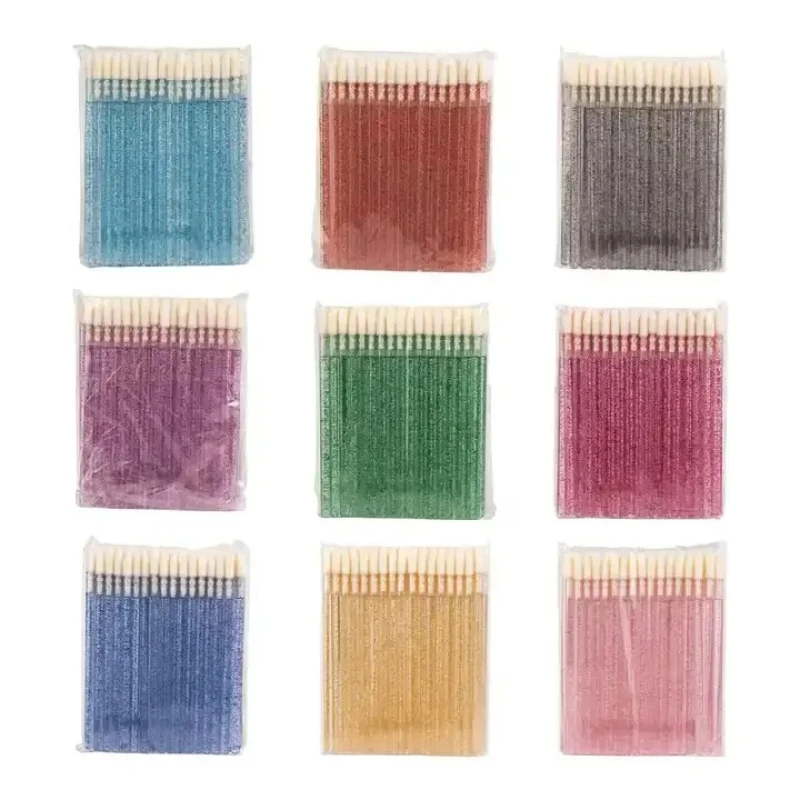 500 pièces nettoyant jetable outils de maquillage lèvres paillettes lèvres pinceaux de beauté brillant pinceaux de beauté cristal Micro applicateur de brillant à lèvres