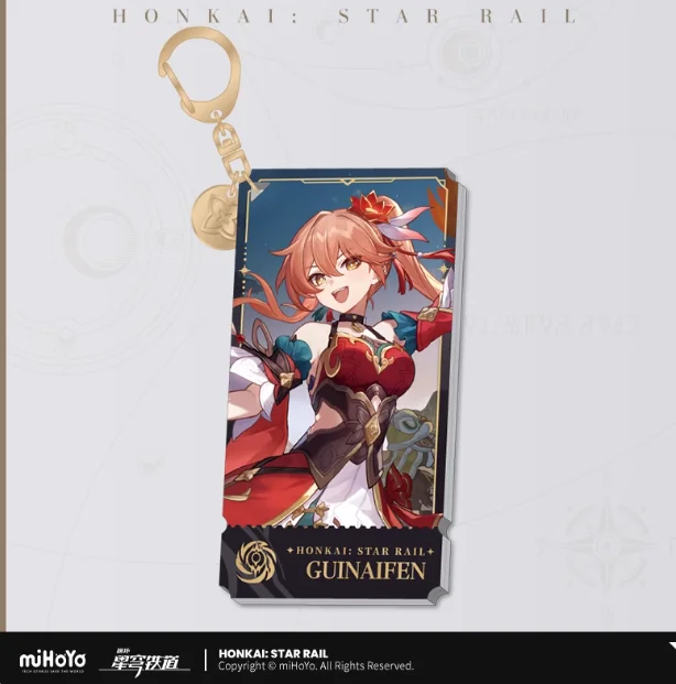 الرسمية هونكاي ستار السكك الحديدية الفضة الذئب كافكا تأثيري أنيمي سلسلة الاكريليك قلادة مفتاح سلسلة اكسسوارات الديكور هدية عيد الميلاد