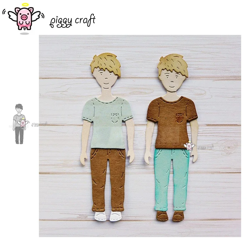 Piggy Craft metal cutting dies cut die mold New boy and girl Scrapbook paper craft knife mould blade punch stencils dies