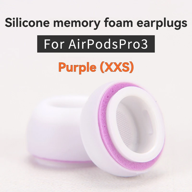Memory-Schaum Ersatz-Ohrstöpsel für Apple AirPods Pro 3 Weiche Schwamm-Ohrpolster Ohrstöpsel Zubehör XXS/XS/S/M/L