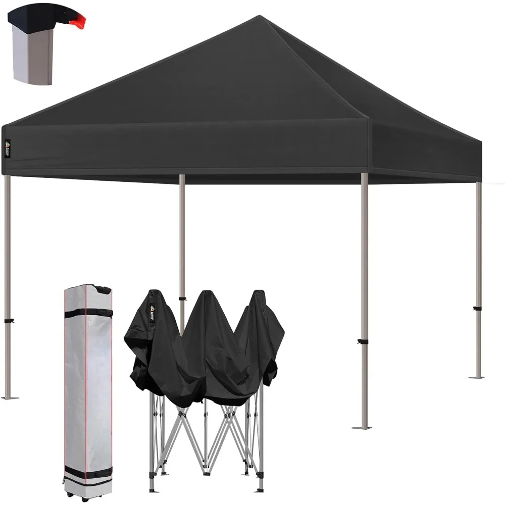 

Commercial Canopy Tent 10x10 Heavy Duty Trade Outdoor Shade Tent with Roller Carry Bag (10x10, Black)