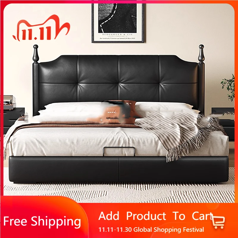 

European Design Luxury Bed Simple Wooden Multifunctional Mobile Bed Massage Multifunctional Camas De Casal Office Furniture