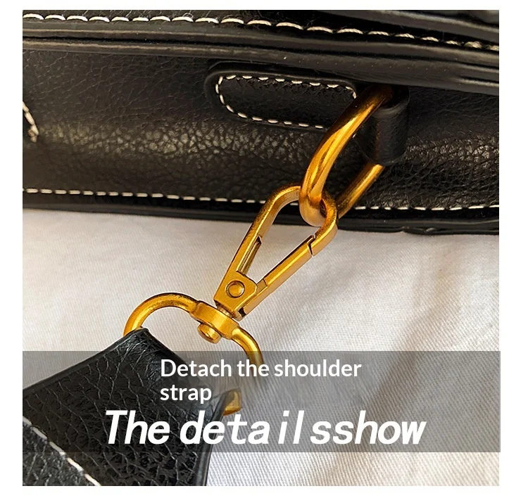 Damen Vintage PU Handtasche Neue Mode Umhängetasche Umhängetasche Kleine Quadratische Tasche Casual Täglichen Gebrauch – Detail 5