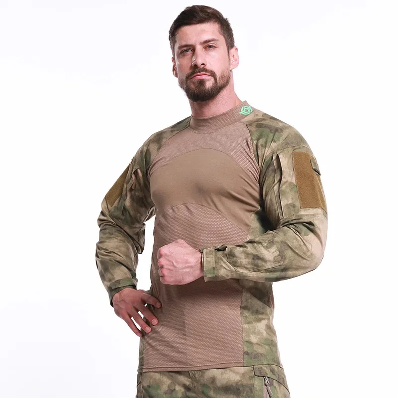 Mens Tactical Clothing Combat Shirts Hunting Camouflage Airsoft Army Military Uniform Outdoor Paintball Camping Hiking Shirt2024