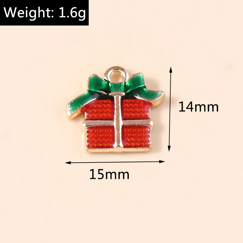 10 stücke Emaille Weihnachten Charme Lebkuchen mann Schneeflocke Schneemann Santa Anhänger für DIY Halskette Ohrring Schmuck Herstellung Zubehör – Detail 18
