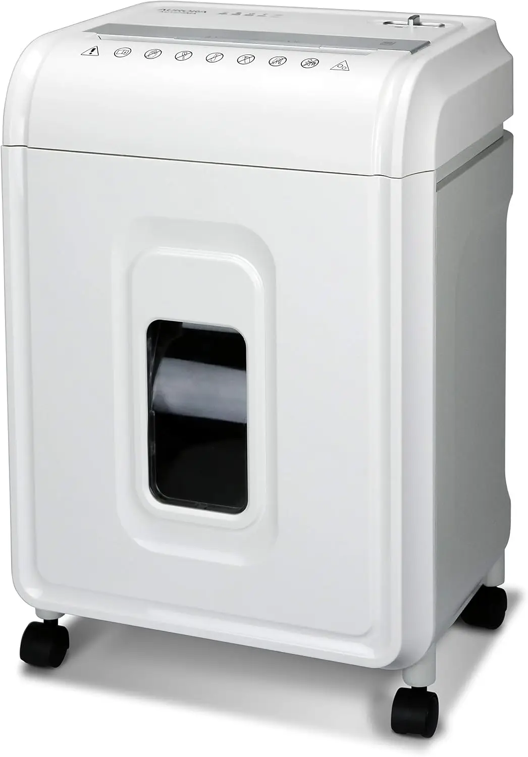 Professional-Grade Micro-Cut Shredder for Paper, CDs, and Credit Cards, 12-Sheet Capacity, 60-Minute Continuous Run Time, White and Gray