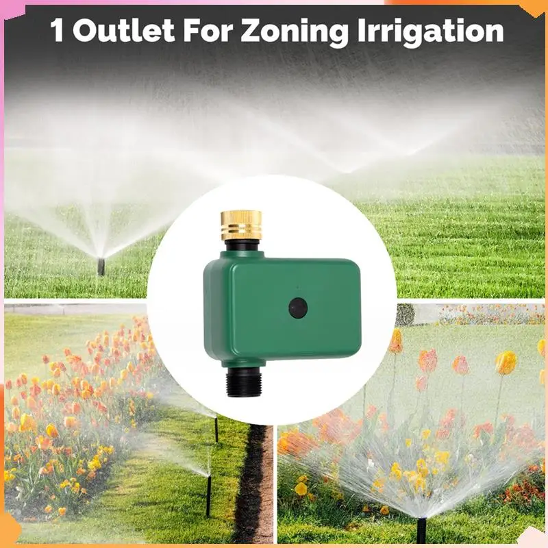 Tuya Smart Water Timer 1-Outlet Valve Sprinkler Bluetooth Control, Rain Delay Filter, And Washer Auto Programmable Controller