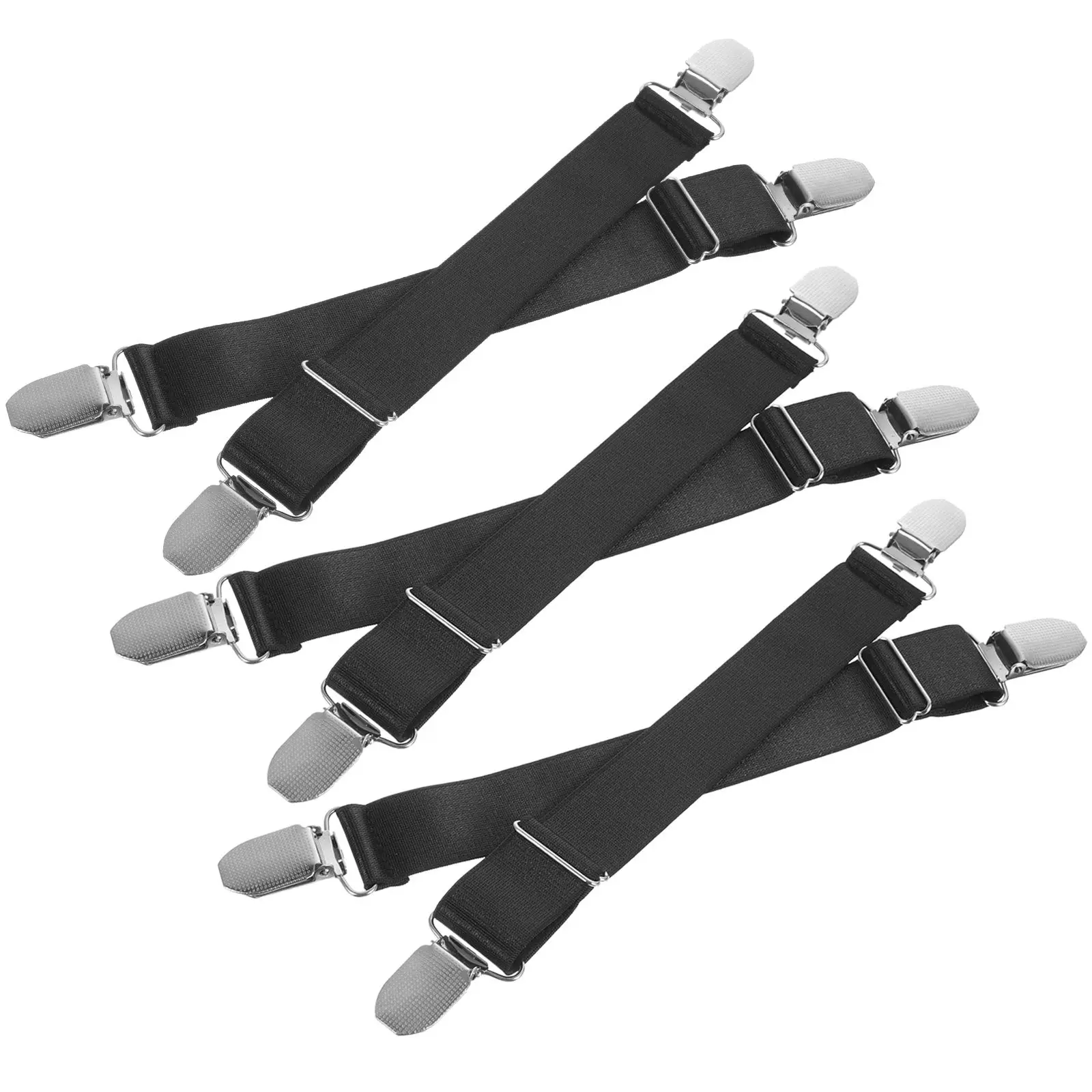 

6pcs Black Elastic Boot Clips 25x20cm Adjustable Straps for Motorcycle Riding Securing Luggage Scooters Bicycles Cargo Tie Down