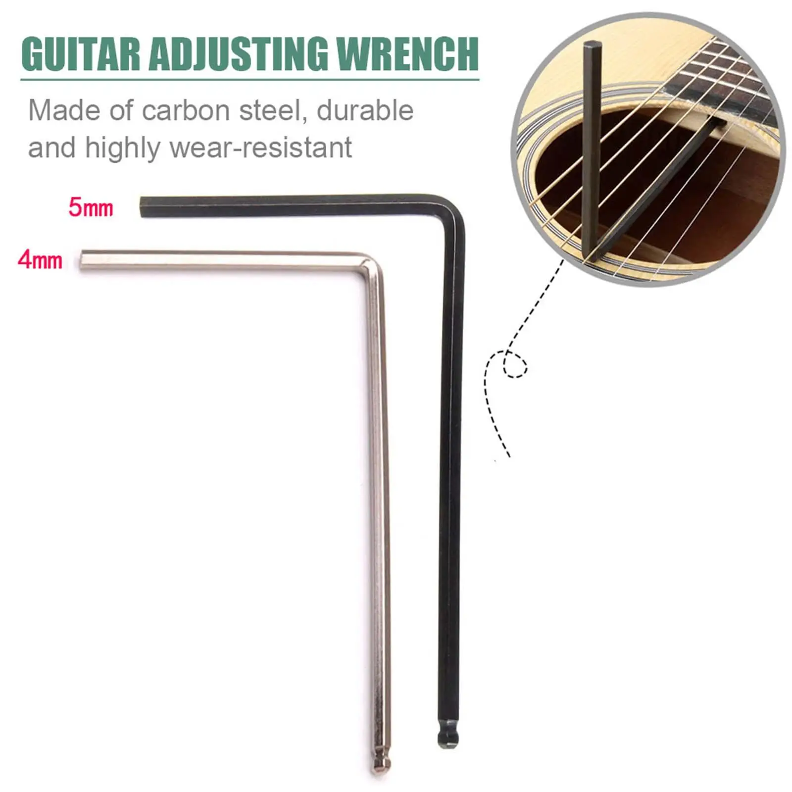 2 Pieces Guitar Allen Wrench Truss Rod Adjustment for Martin Acoustic Guitar