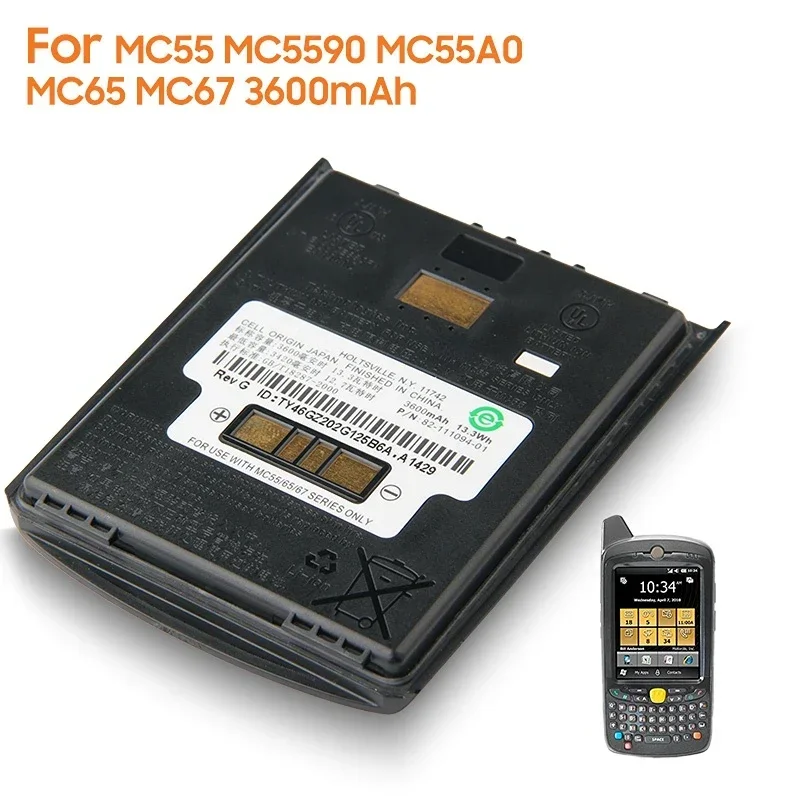 

Сменный аккумулятор 82-111094-01 для Motorola ZEBRA MC55 MC5590 MC65 MC67 MC55A0, аккумуляторные батареи 3600 мАч, высокая емкость