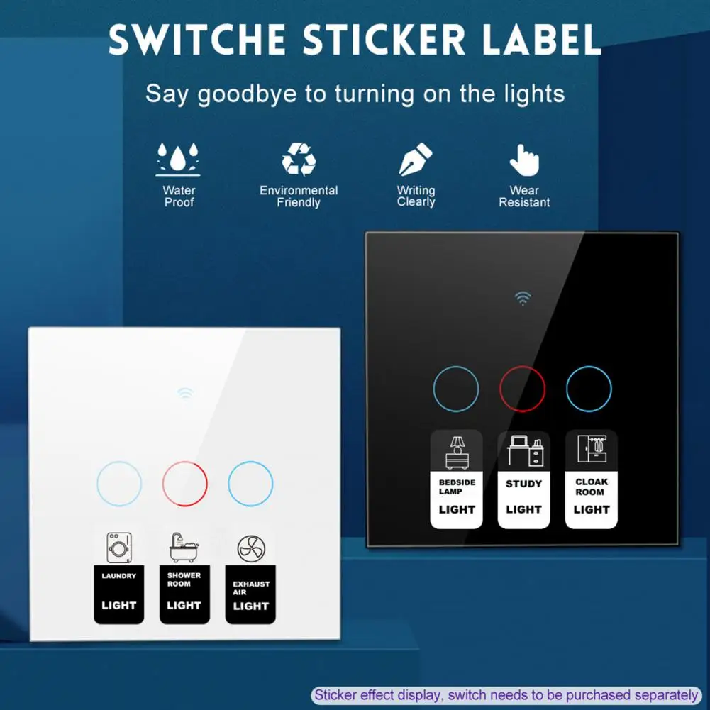 1 Sheet Touch Switch Lcon Stickers  Useful Complete Labels Touch Switch Lcon Stickers  Bathroom Switch Stickers