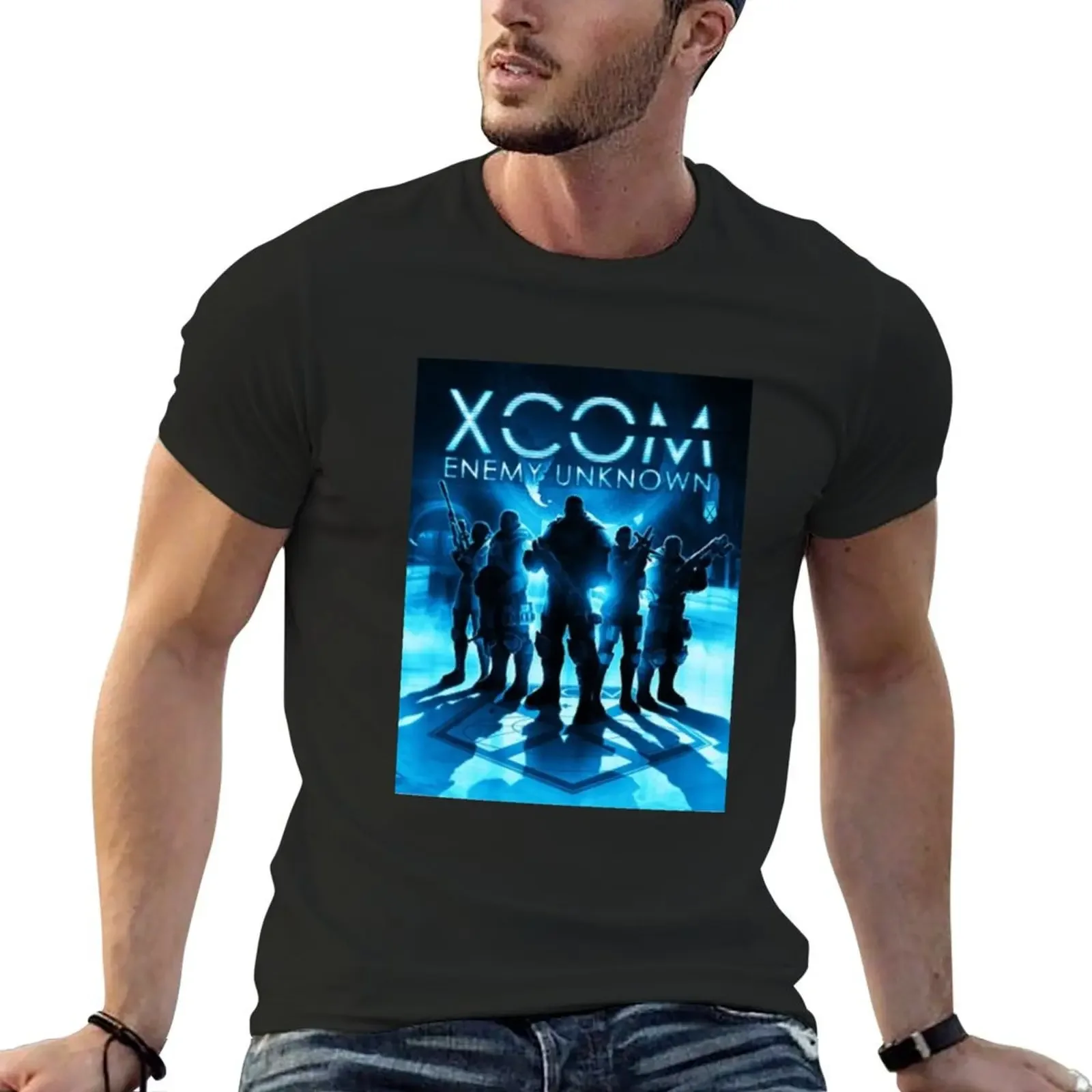 

Футболка xcom мужская с графическим принтом, большие размеры, лето