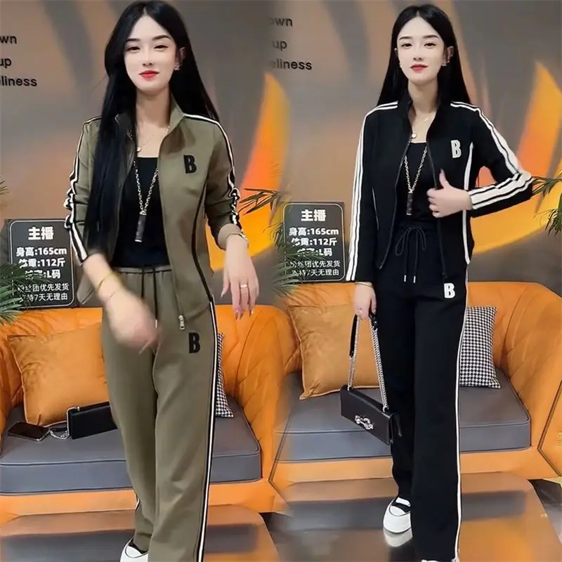 Korean Design Sense Leisure Sports Set Women's Style Blast Street 2025 Autumn New Fashion Running Two Piece Set Trend