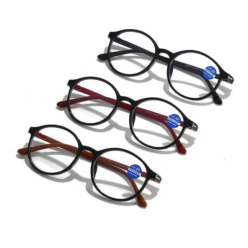 Square Round Frame Anti-blue Light Reading Glasses Ultralight  Hyperopia Eyeglasses Diopter +1.0 +1.5+ 2.0 +2.5 +3.0 +3.5 +4.0