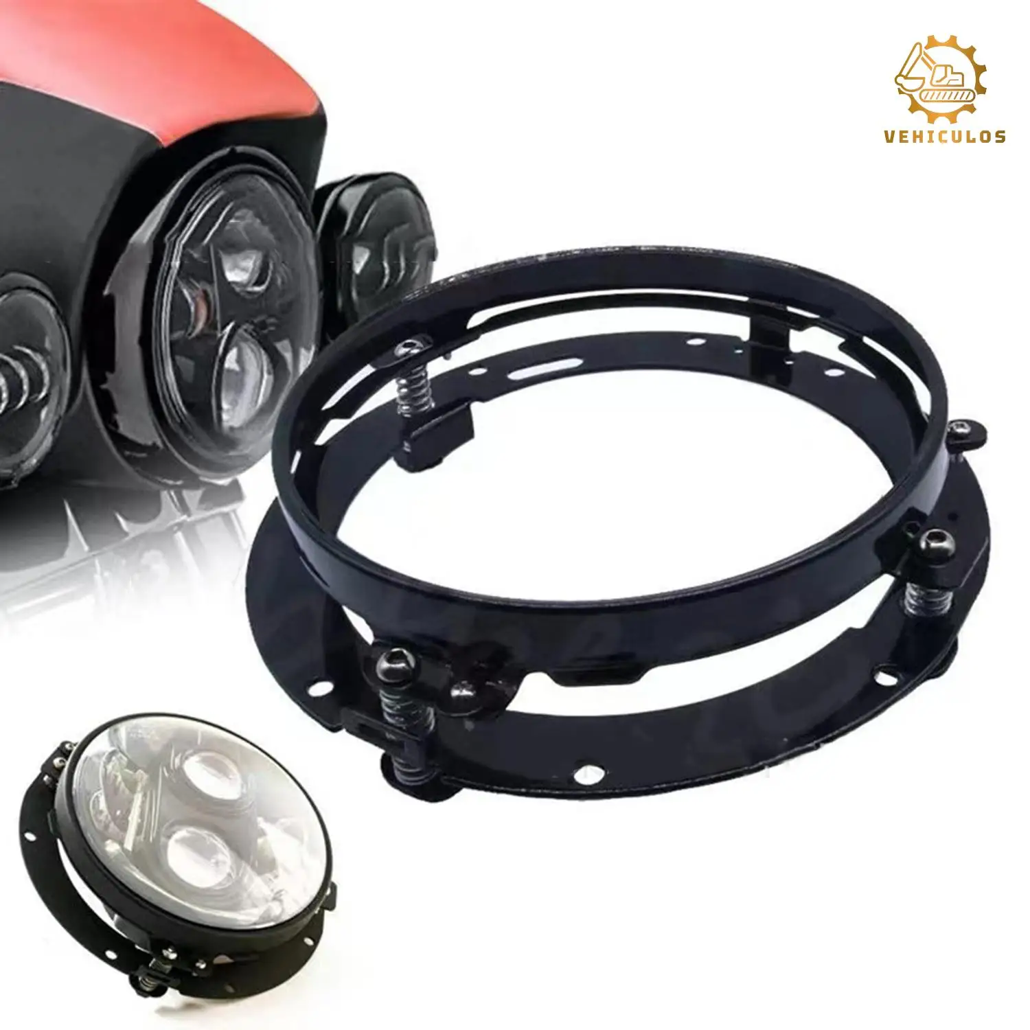 

2 шт. 7 "универсальный круглый кронштейн для фар цоколь лампы для Jeep VW Volkswagen Vocho антивибрационные металлические автомобильные аксессуары