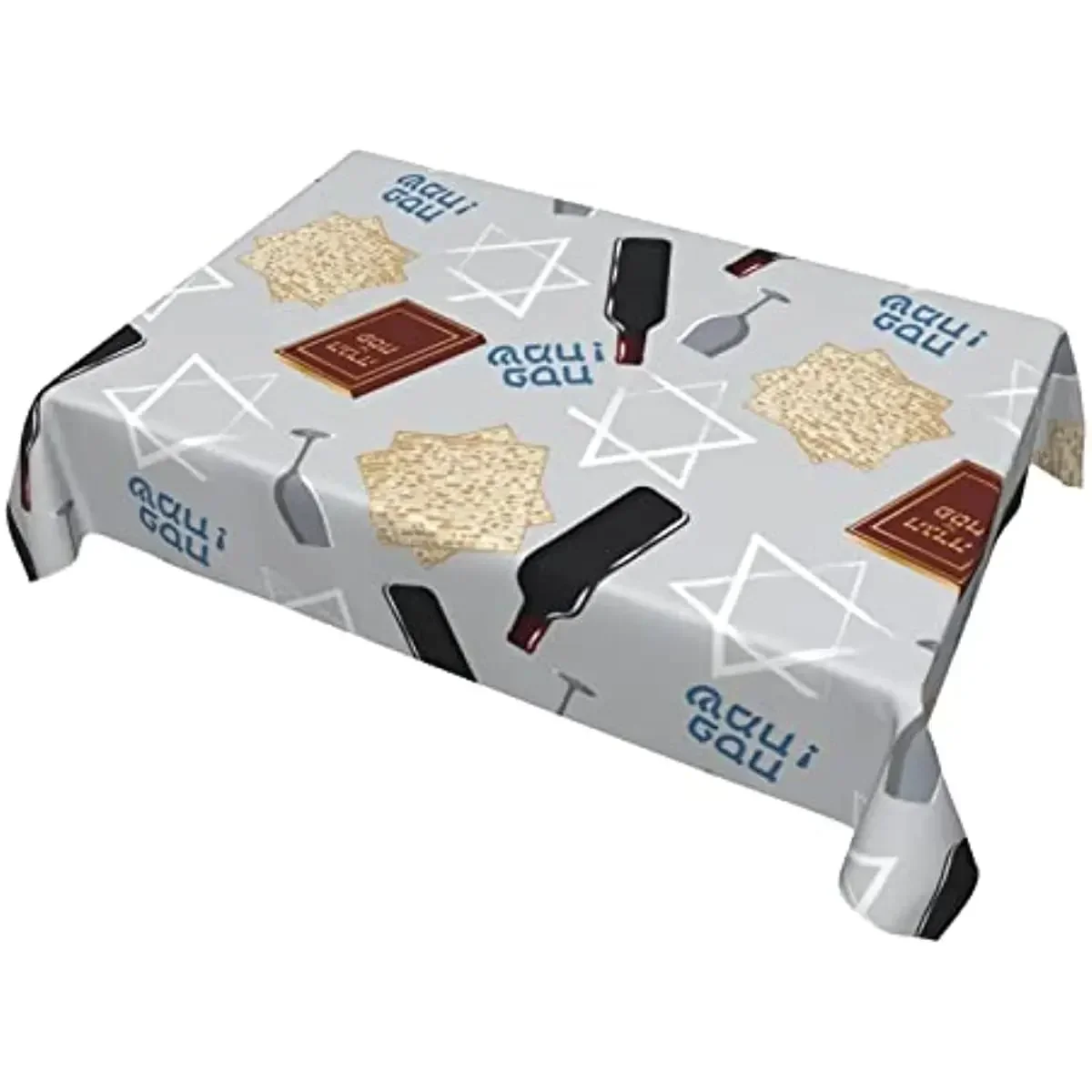 Happy Traditional Jewish Passover Tablecloth Washable Table Cloth for Rectangle & Kitchen DAX-01