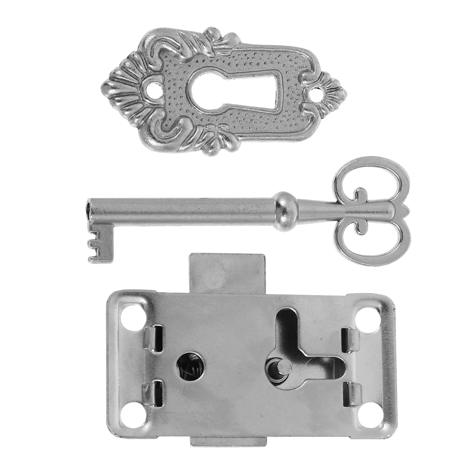 

2Sets Vintage Decorative Furniture Locks Retro Style Metal Cabinet Locks for Jewelry Box Cases Jewelry Box Latches