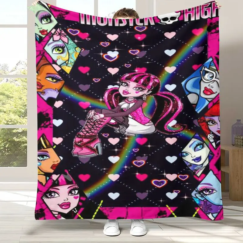 Draculaura Monster High Cartoon Doll Soft Flannel Throw Blanket,Cozy Blanket for Bed,Sofa,Living Room,Picnic,Camping,Home Decor