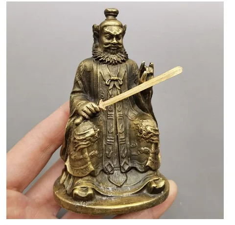 Bronze Collection Pure Copper Zhang Tianshi Home Decor Antique Brass Taoist Zhang Tianshi Worship Decoration